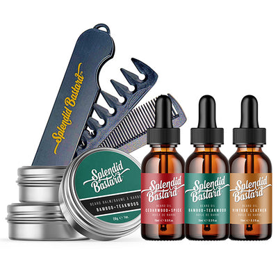 Mini Balm & Oil Set with Folding Comb (Combo 1)